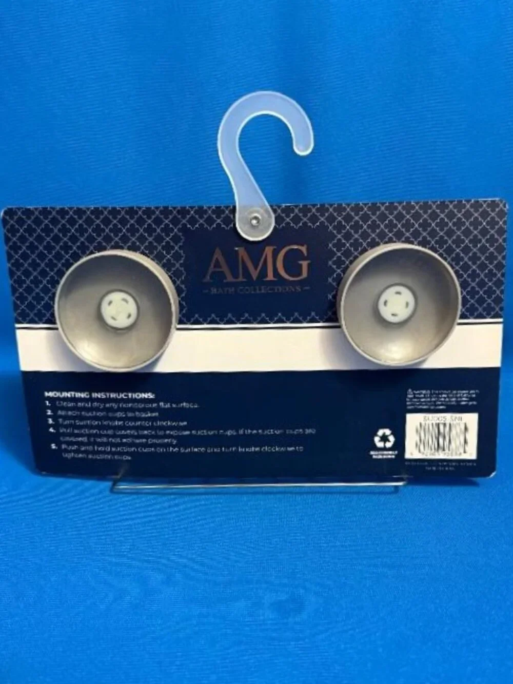 NEW AMG BATH COLLECTIONS OVAL SUCTION CADDY CHROME COLOR & RUST RESISTANT FINISH
